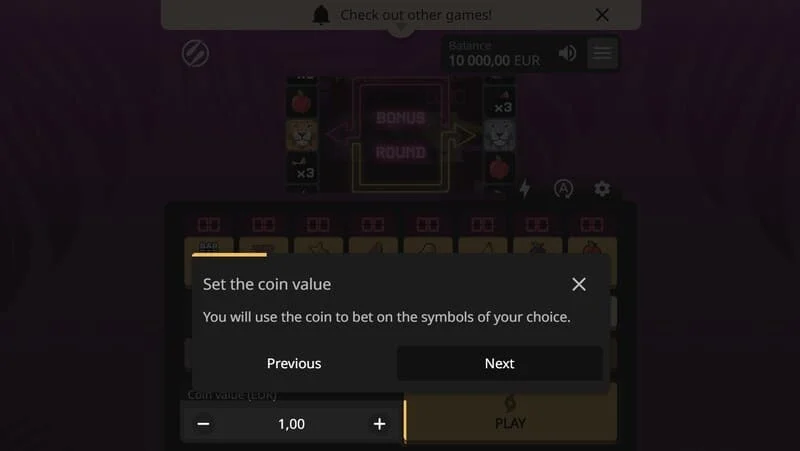 Lion Zama Fruits Bonus Spins – A sorozat jellegzetes Bonus Spins módjának elindítása